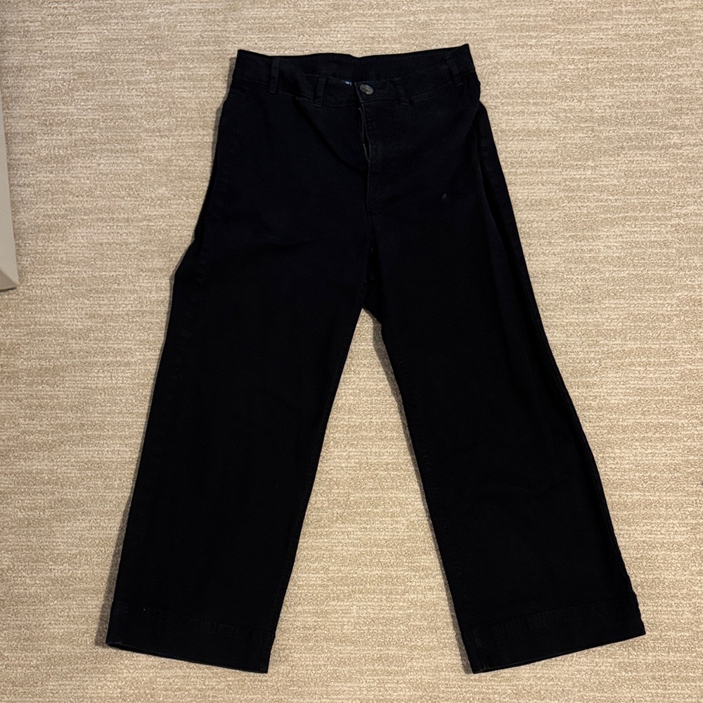 Old navy wide leg petite Black crop Pants